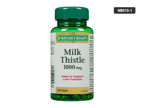 Natures Bounty Milk Thistle 1000mg 50 softgels - Helps to Support Liver Function